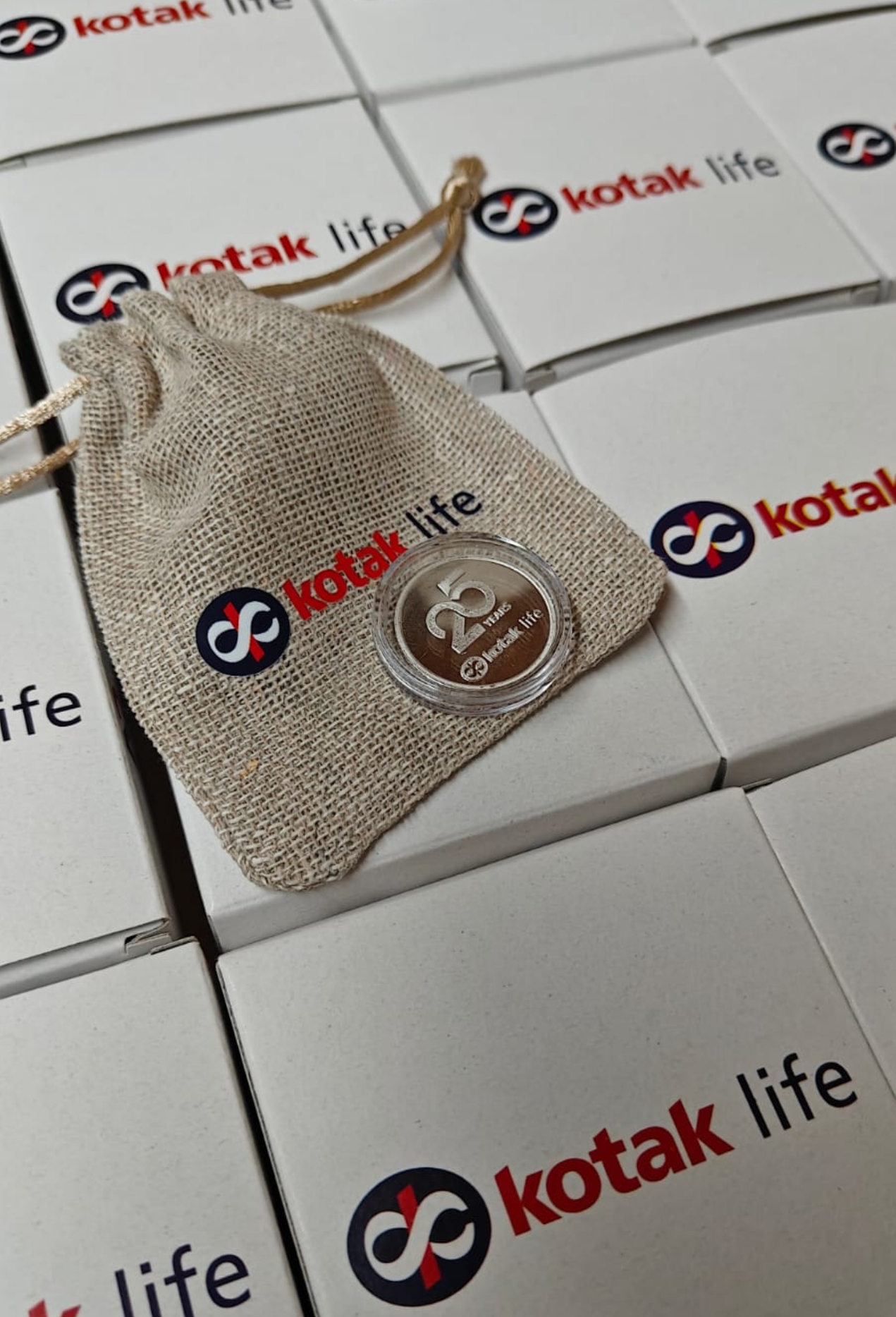Kotak Life — 25 years silver coin set